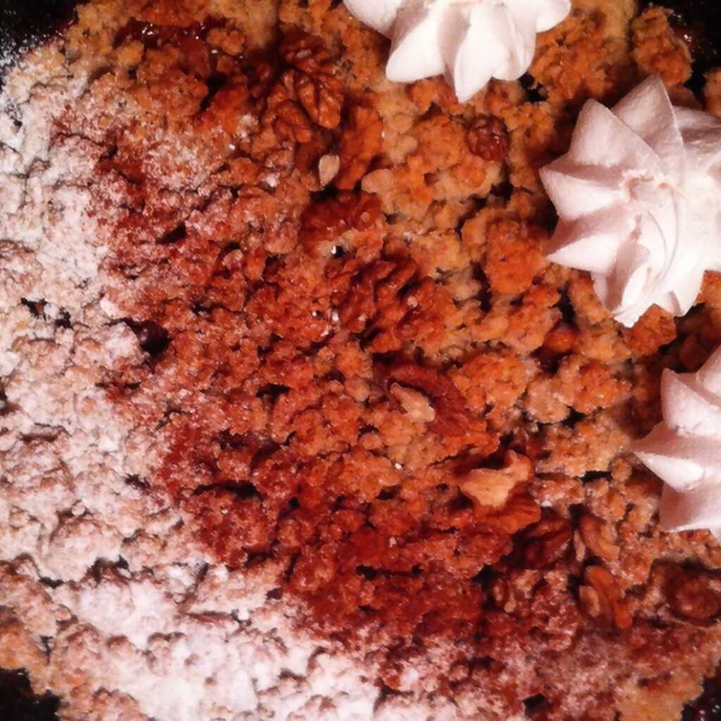 Apfelgratin mit Haferflocken