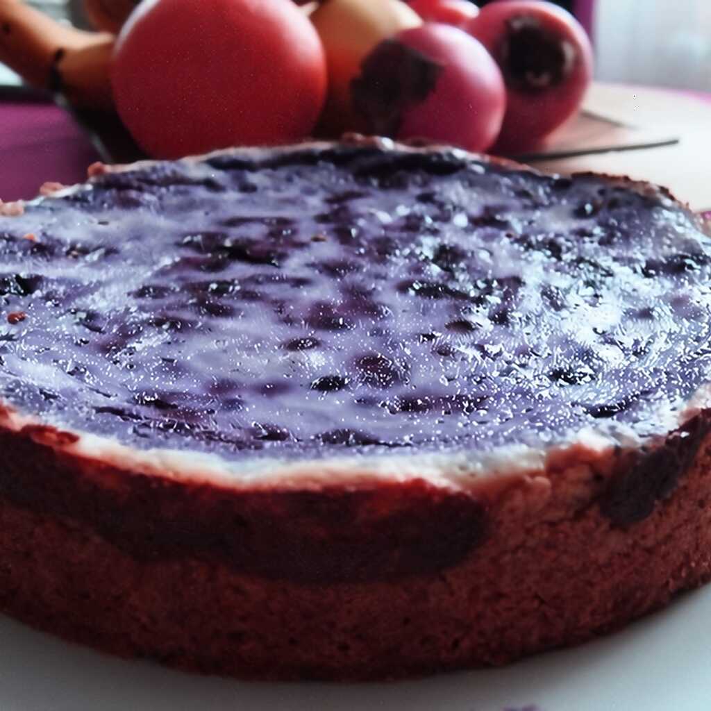 Blaubeerkuchen mit Hüttenkäse