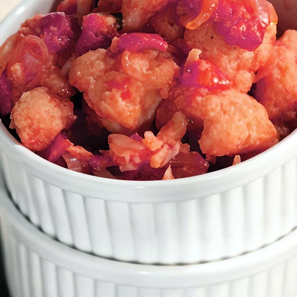 Blumenkohl gedünstet mit Tomaten und Zimt
