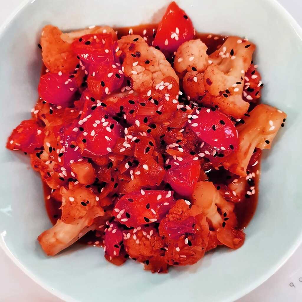 Blumenkohl in Sojasauce gebraten