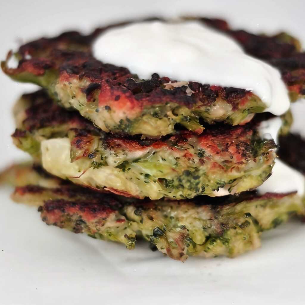 Brokkolipfannkuchen mit Käse