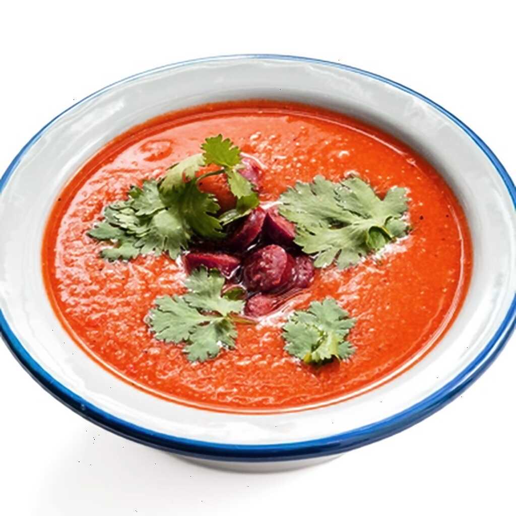 Brot und Tomatensuppe