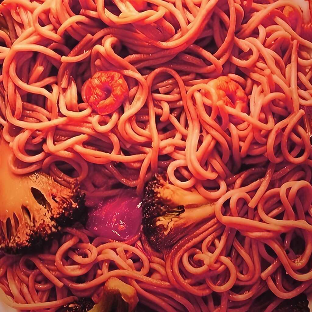 Buchweizennudeln mit Garnelen, Brokkoli und Kirschtomaten