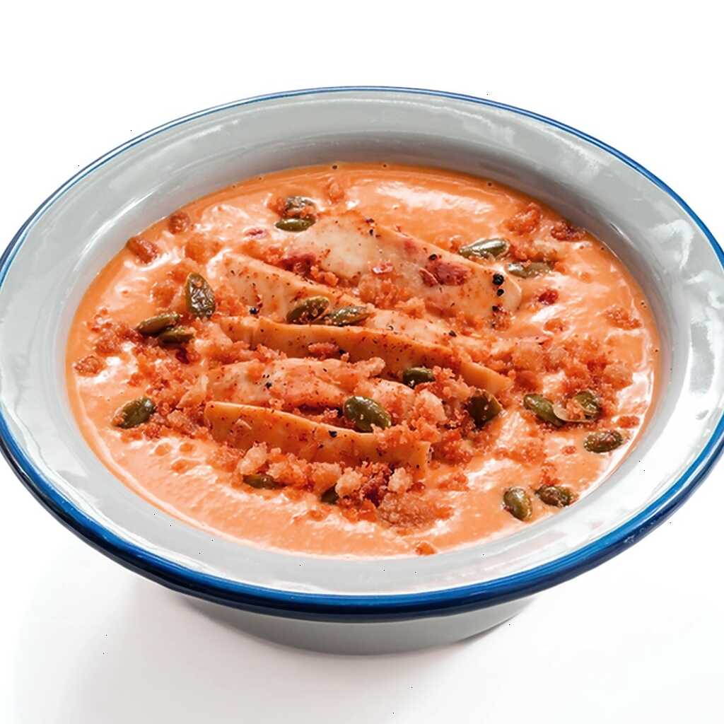 Butternusskürbiscremesuppe mit Seitan