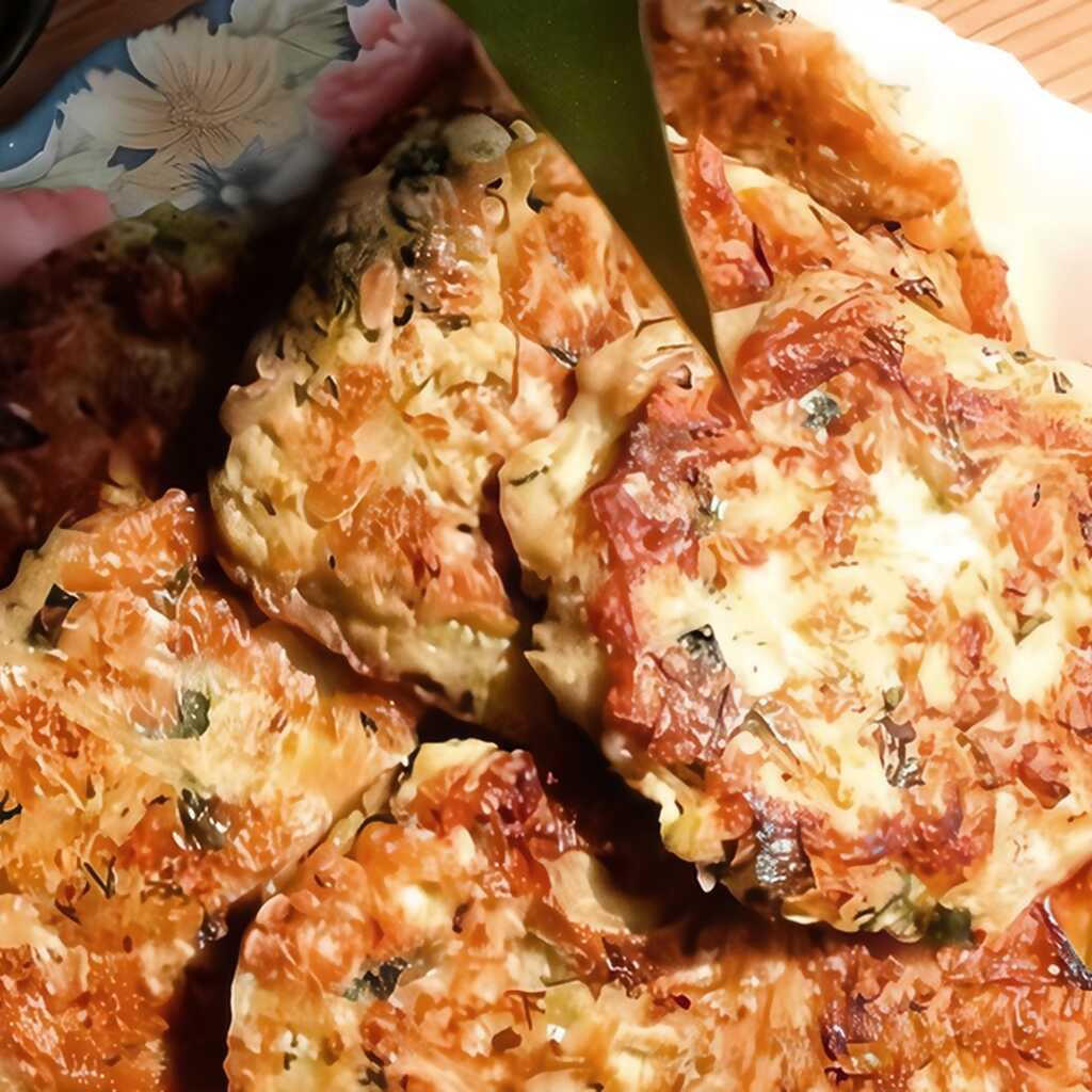 Einfache Pfannkuchen aus Zucchini