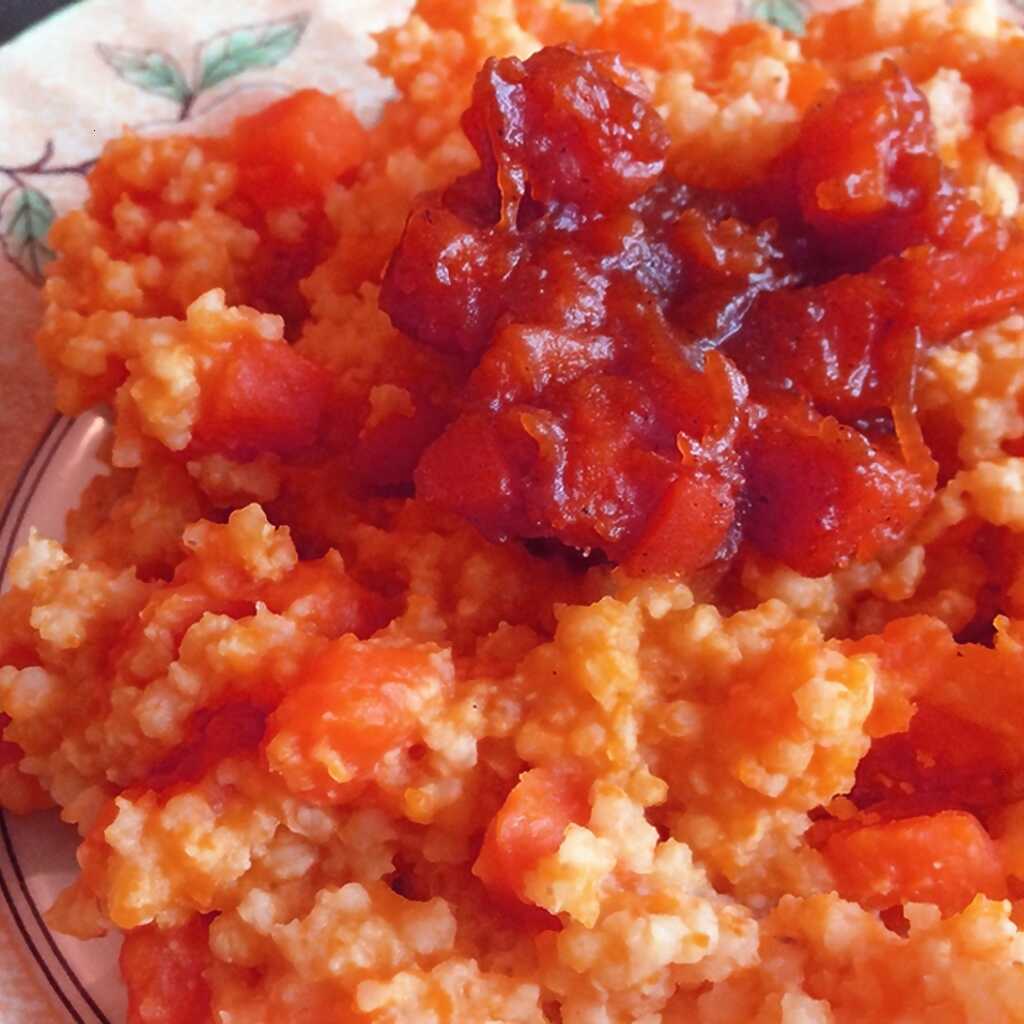 Einfacher Hirsebrei mit Kürbis