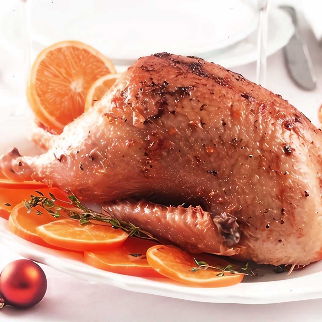 Ente in einer Honig-Orangen-Glasur