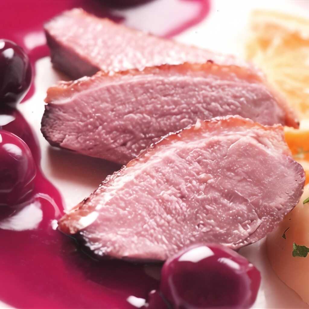 Ente mit Kirschen