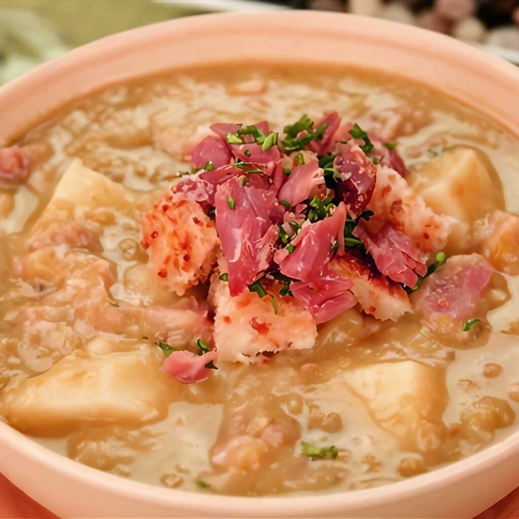 Erbsensuppe mit Schinken