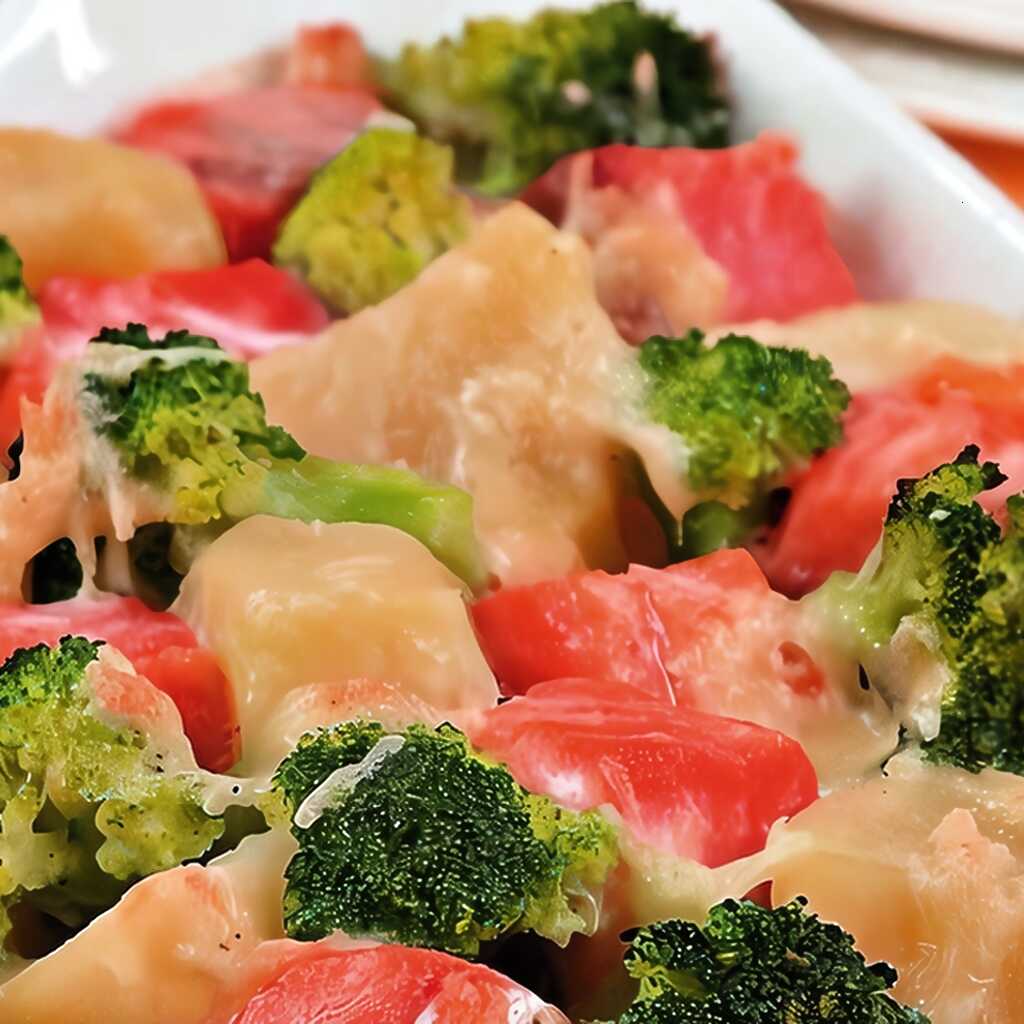 Gebackener Lachs mit Brokkoli