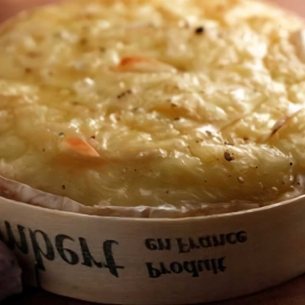 Gebratener Camembert mit Knoblauch und Tomaten