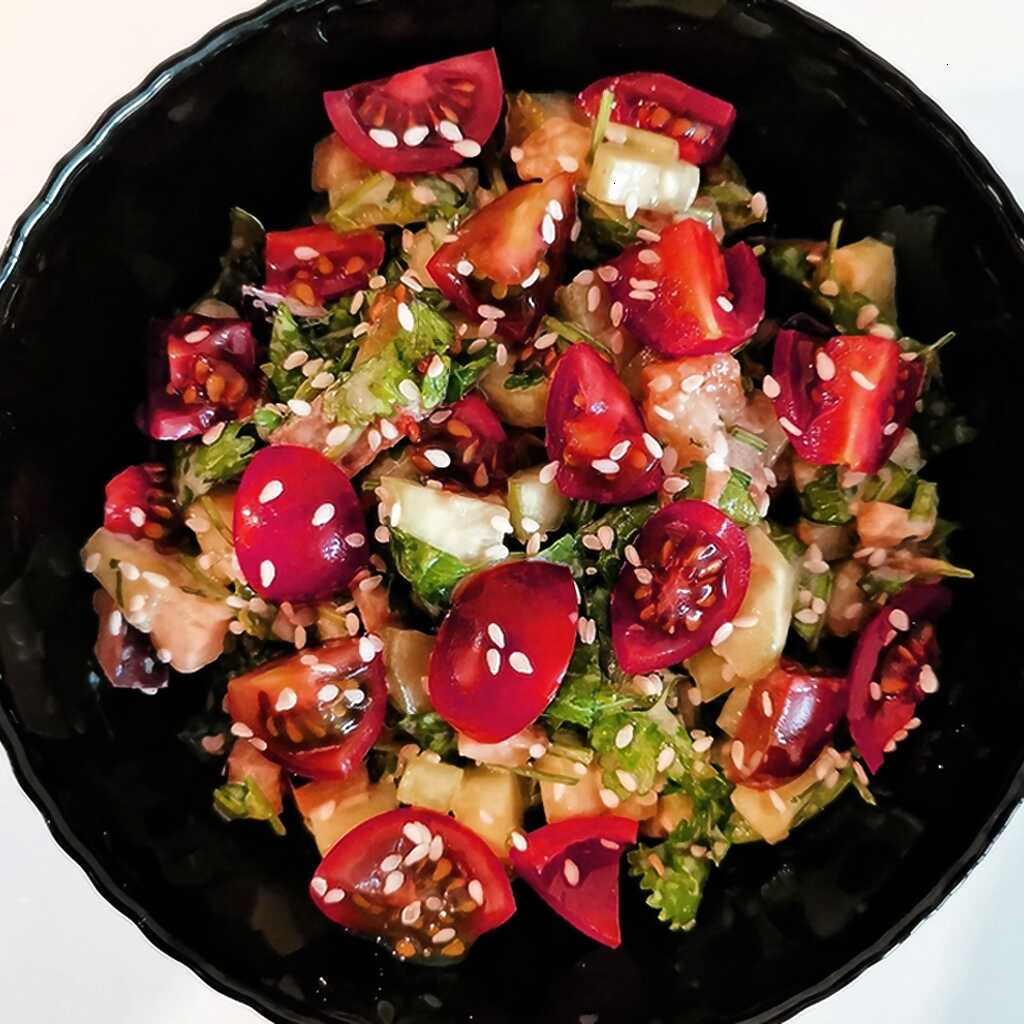 Gemüsesalat mit Auberginen