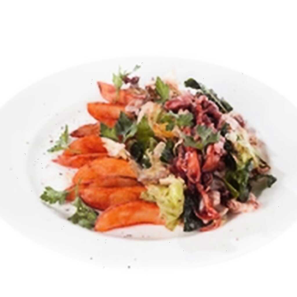 Hähnchen-Schinken-Salat mit Barbecue-Sauce