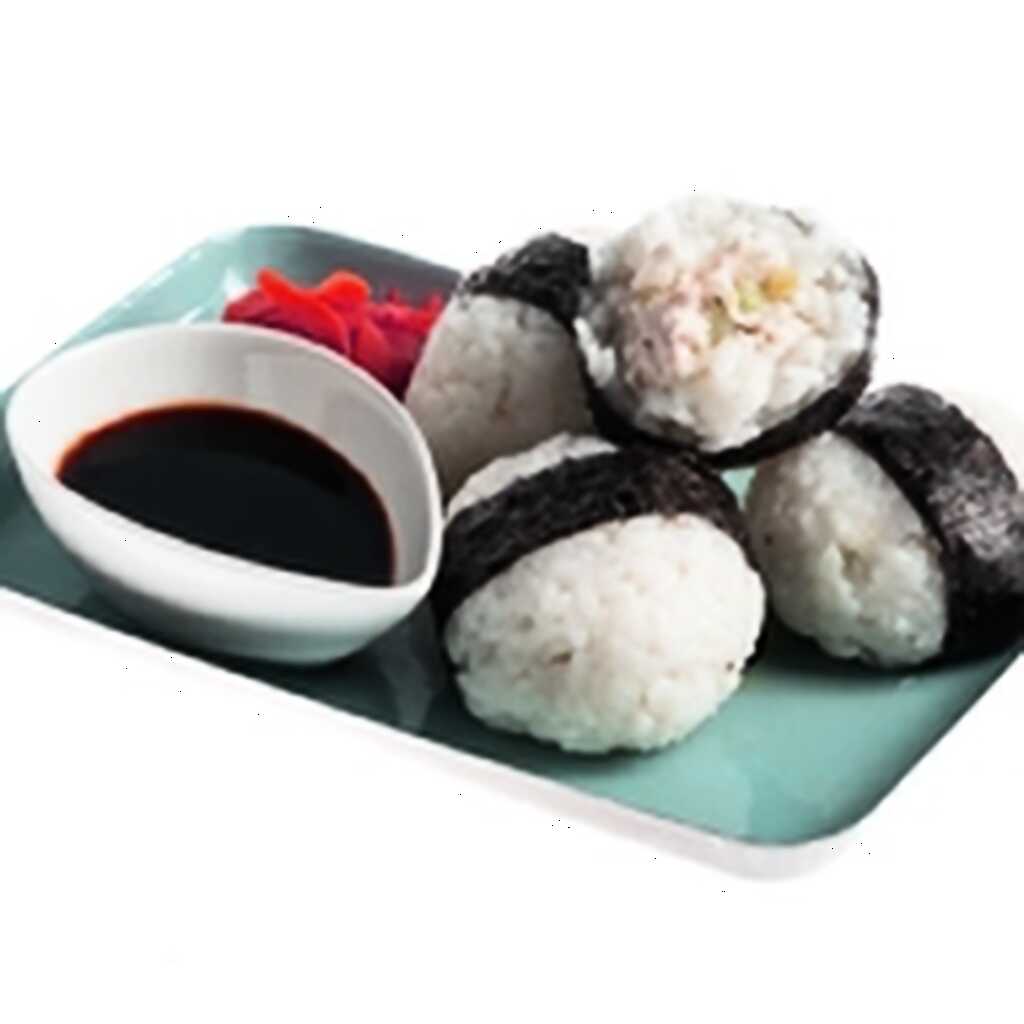 Japanische Reisbällchen mit Huhn und Sellerie