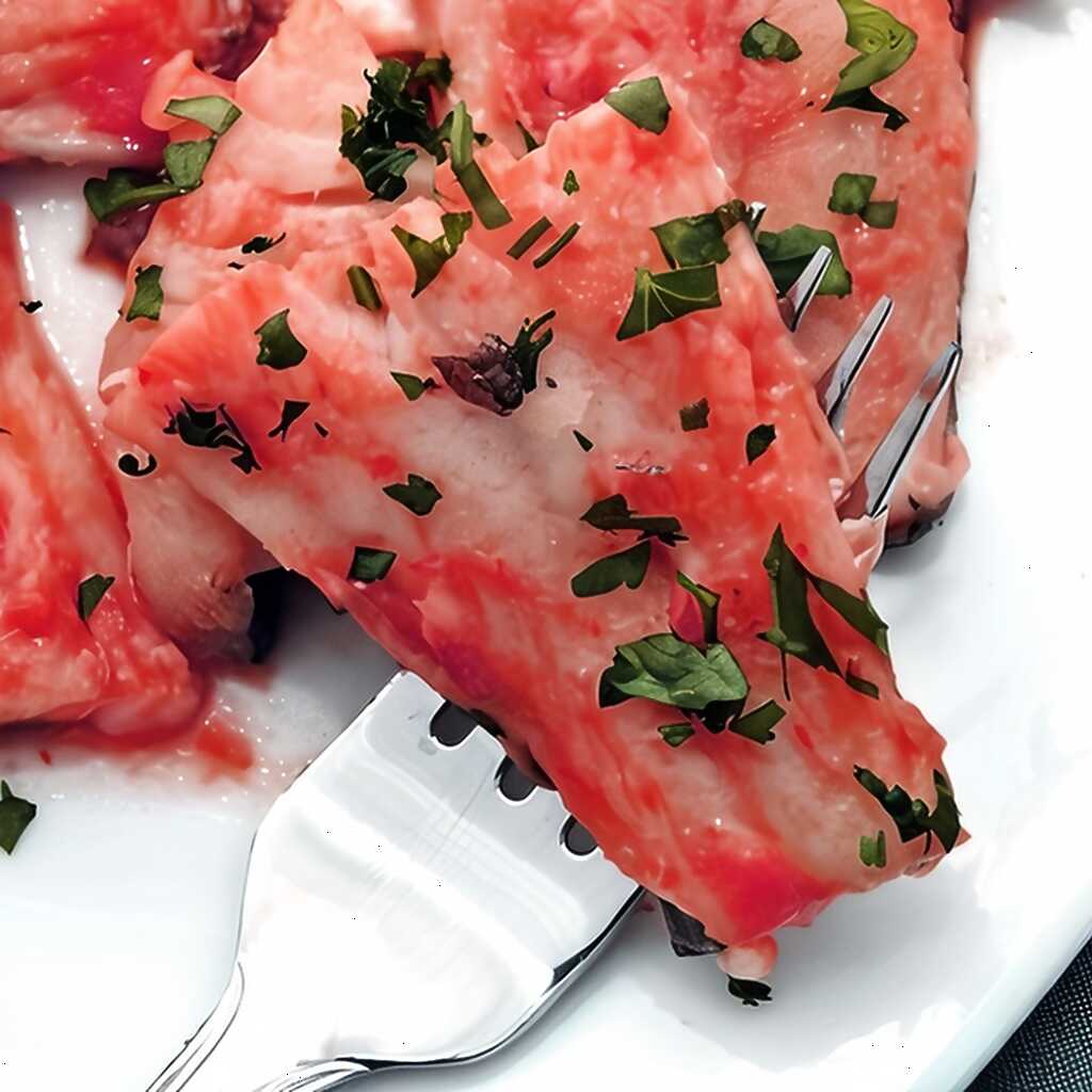 Kabeljau in Tomatensauce mit Pflaumen und Rosmarin