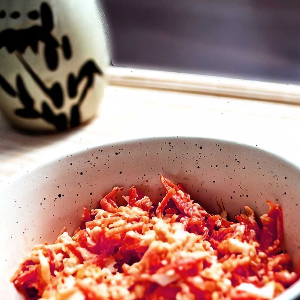 Karottensalat mit Krabbenstäbchen