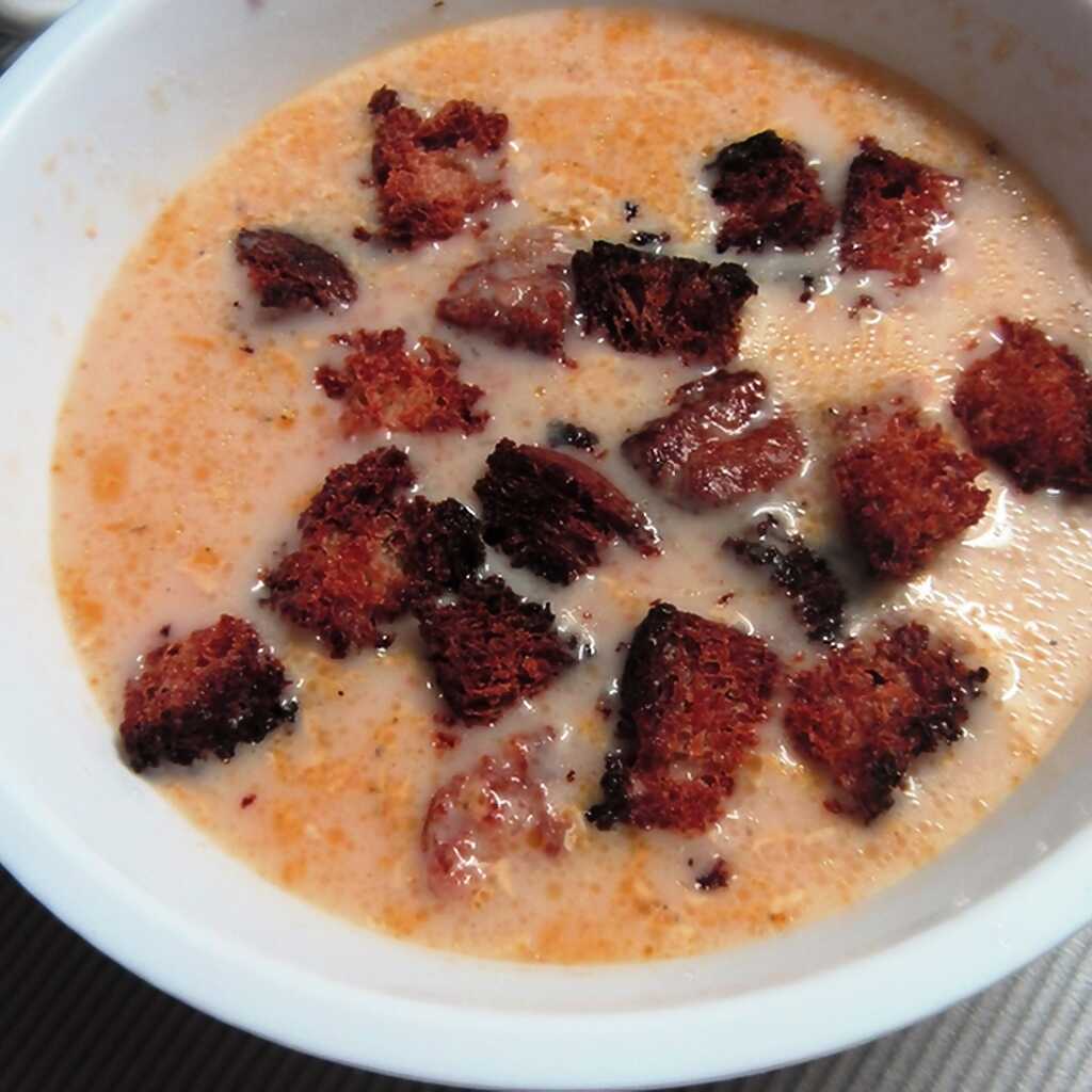 Kartoffelpüree-Suppe auf japanische Art