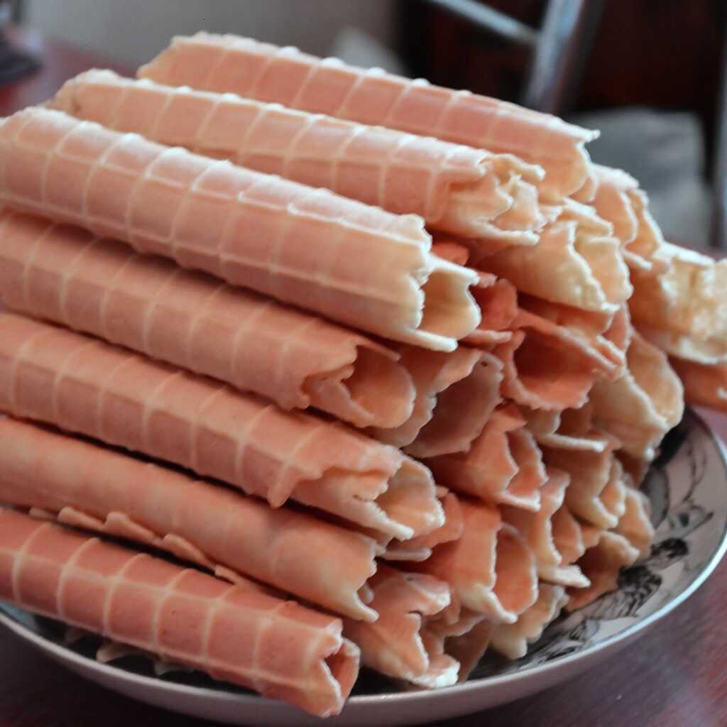 Knusprige Rohrwaffeln