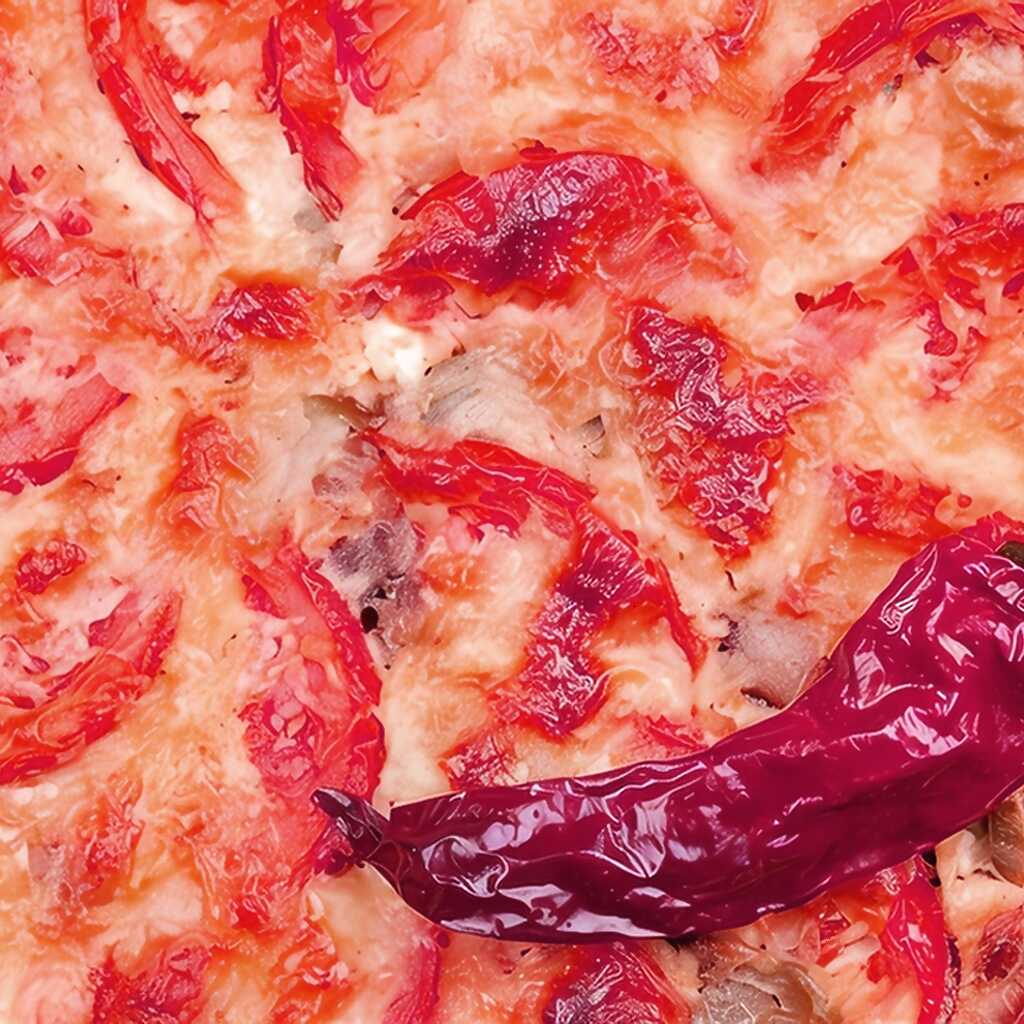 Kuchen mit gerösteten Tomaten, Basilikum und Käse