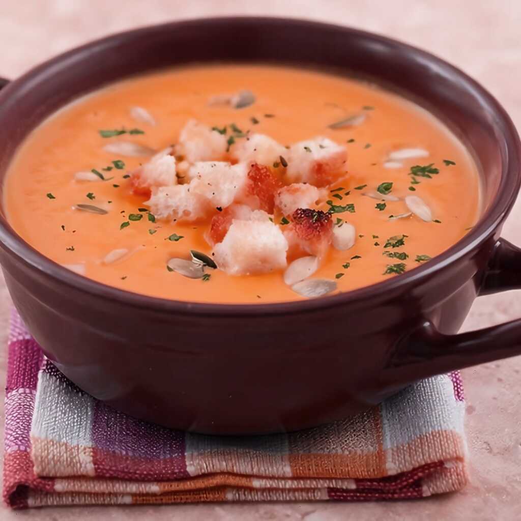 Kürbiscremesuppe mit Ingwer