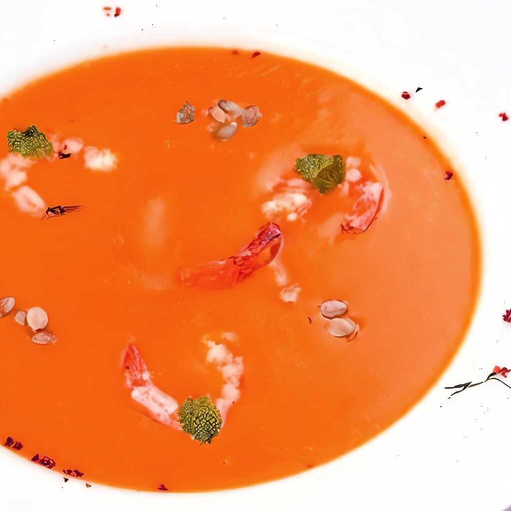 Kürbiscremesuppe mit Krabben
