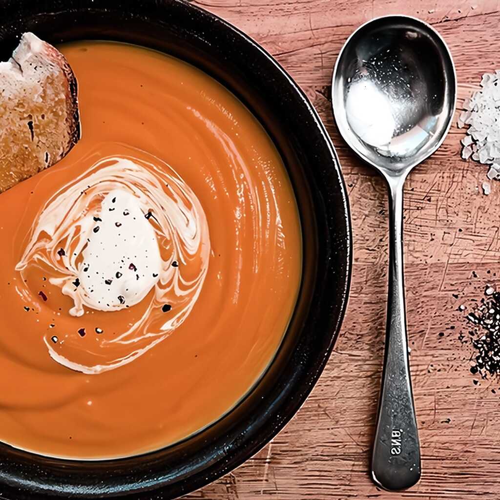 Kürbissuppe mit Sahne