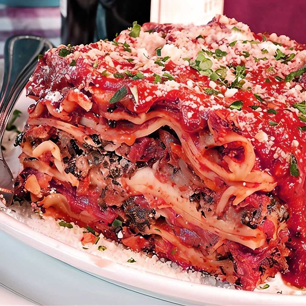 Lasagne mit Champignons, Sherry und Schlagsahne