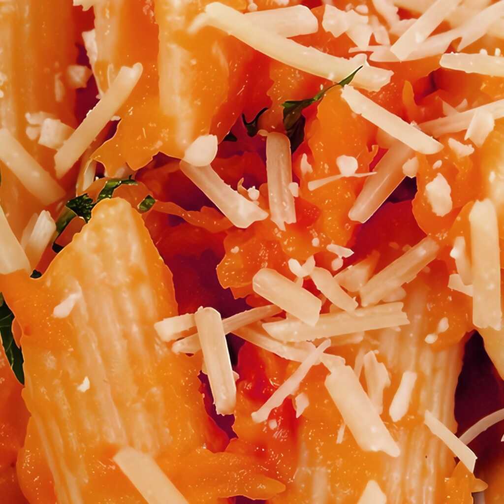 Pasta mit geröstetem Kürbis Butternusskürbis