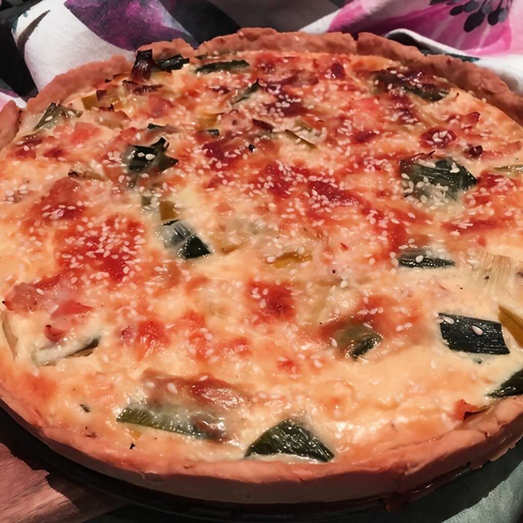 Quiche auf Mürbeteig