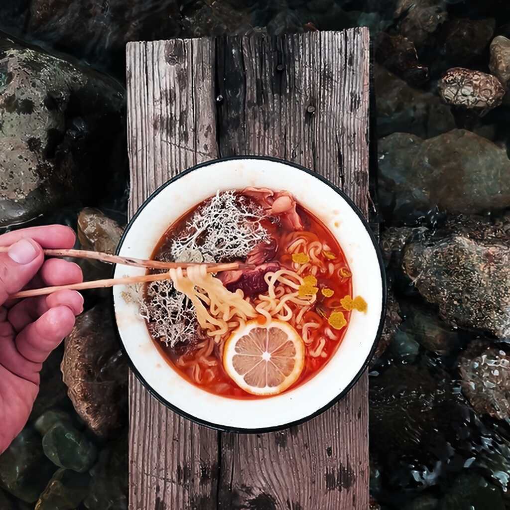 Ramen mit geräuchertem Huhn
