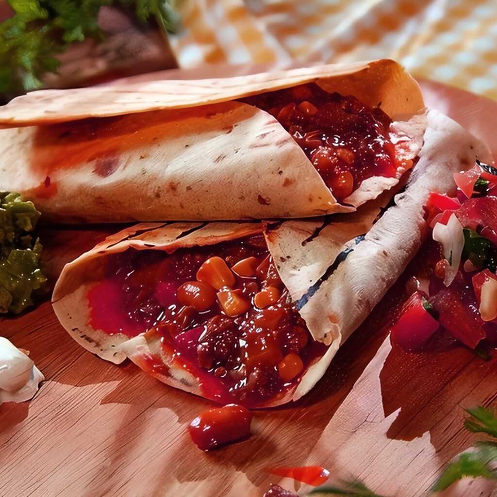 Rinderhackfleisch-Burrito