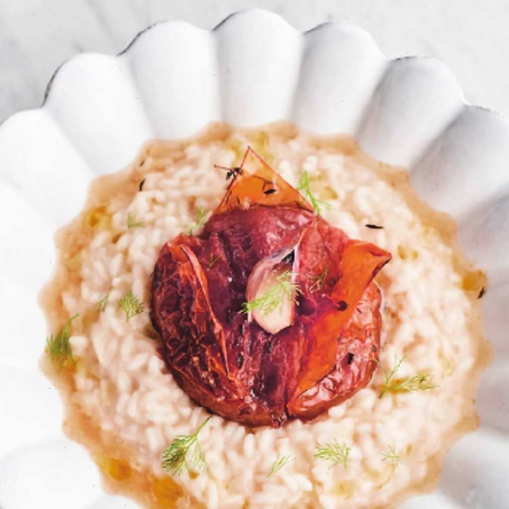 Risotto mit gerösteten Tomaten