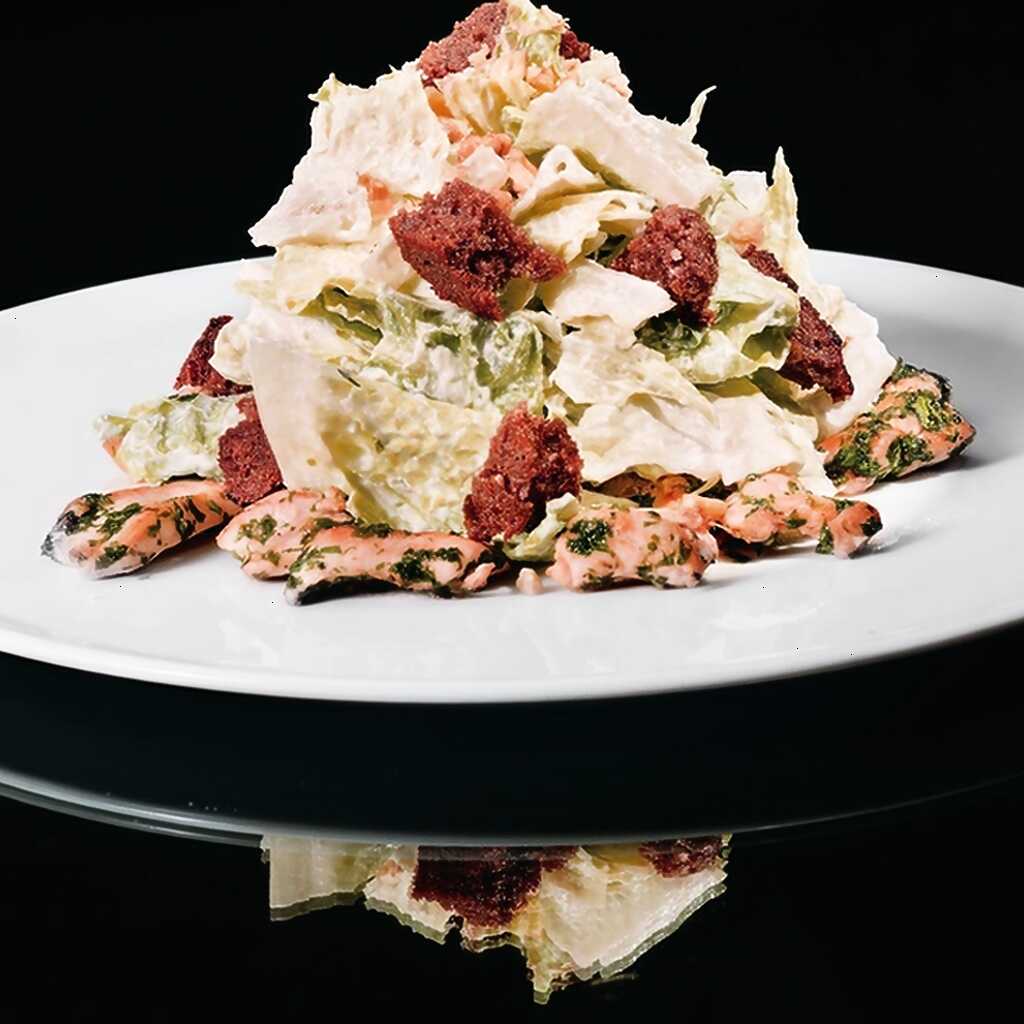 Romano-Blattsalat mit Blauschimmelkäse-Dressing
