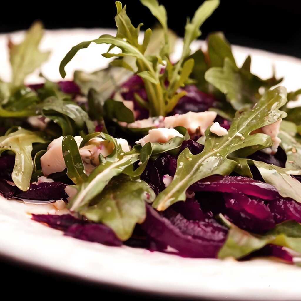 Rote-Bete-Salat mit Rucola, Parmesan und Pinienkernen