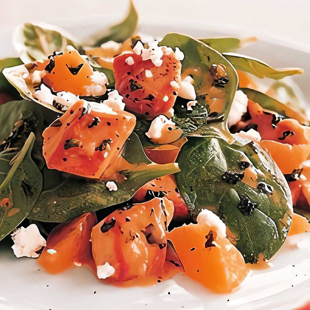 Salat mit Huhn, Orangen und Fetakäse