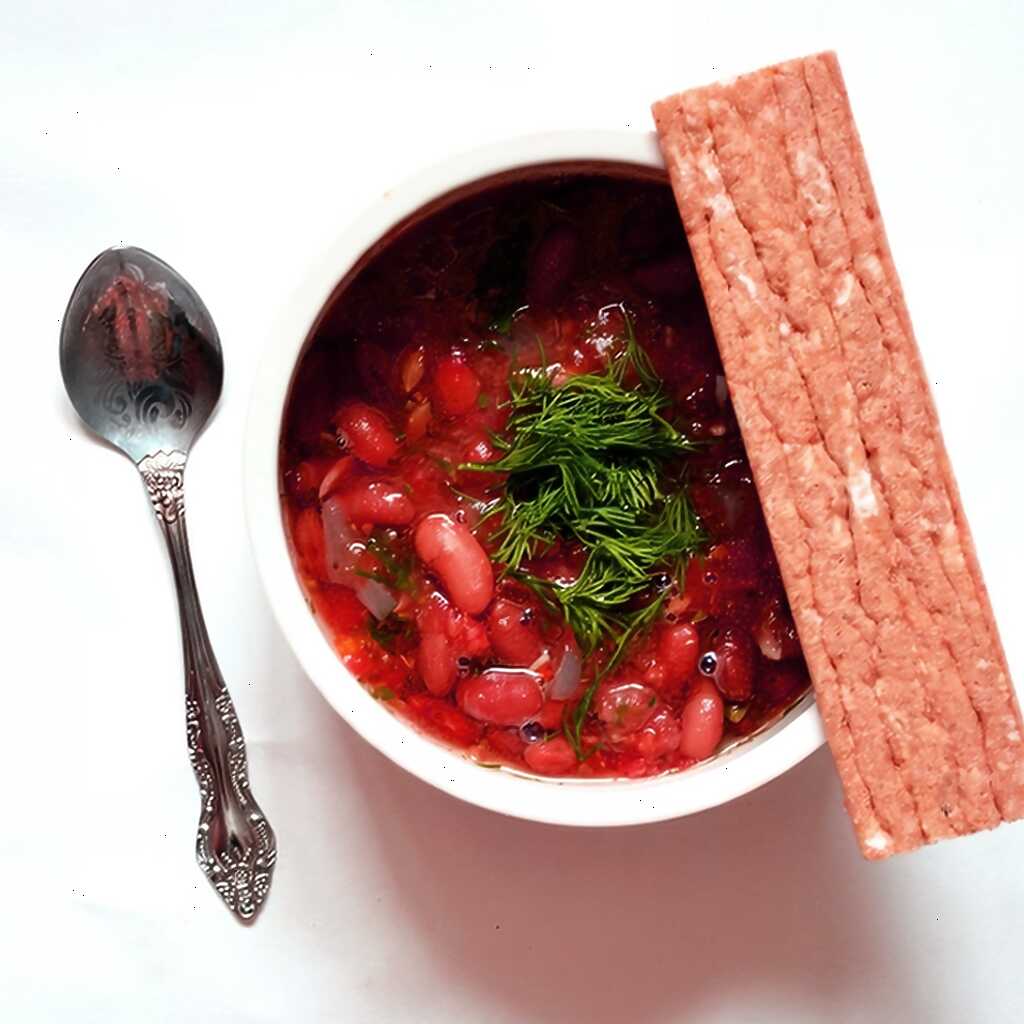 Scharfe rote Bohnen Lobio