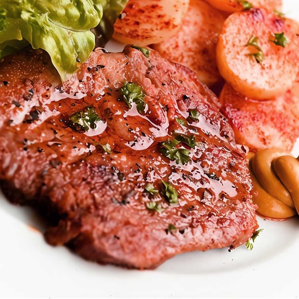 Schweinefleisch mit Senf und Gewürzen