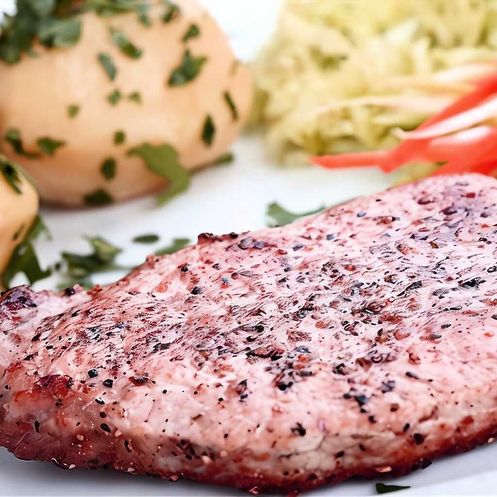 Schweineschnitzel mit jungen Kartoffeln und Sahnesauce