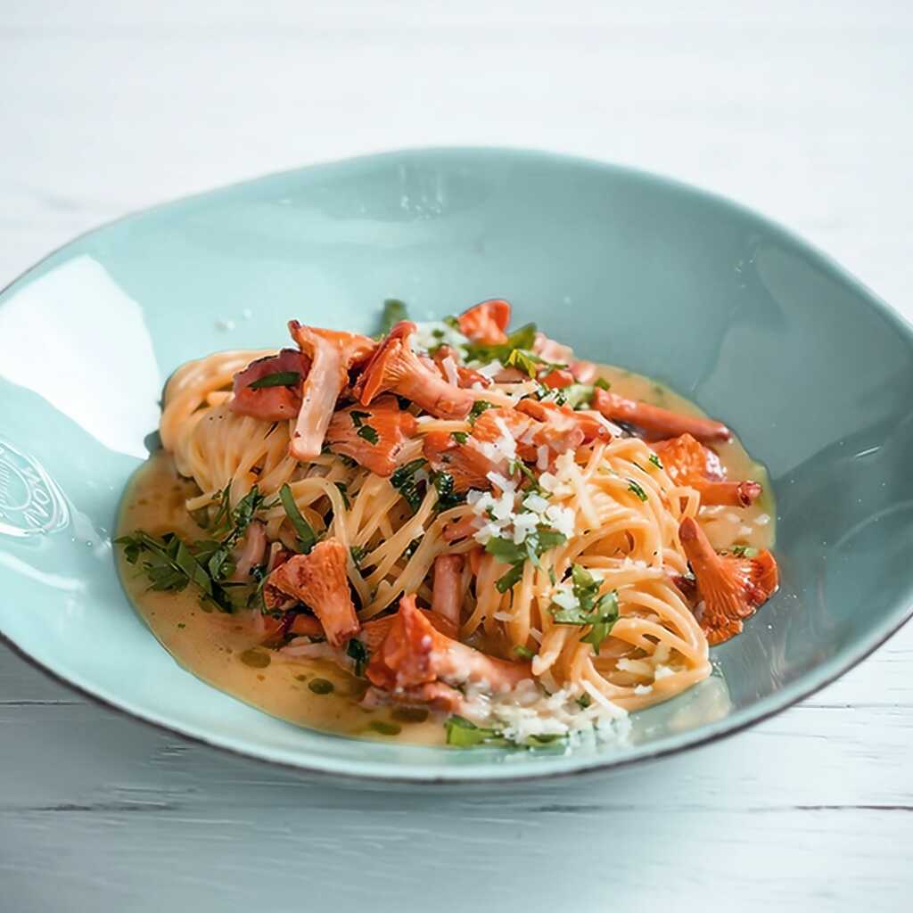 Spaghetti mit Pfifferlingen