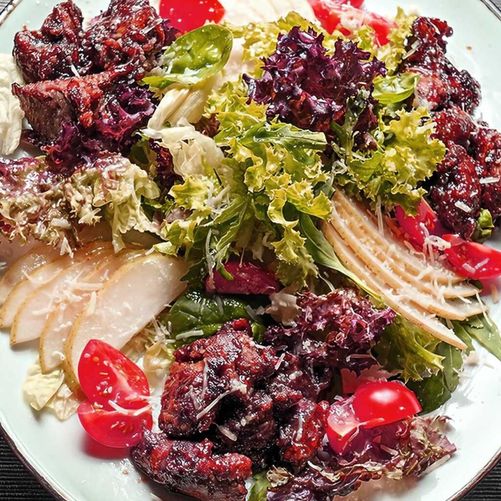 Warmer Salat mit Hühnerleber