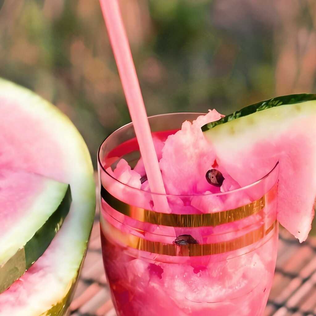 Wassermelonen-Limonade mit Basilikum