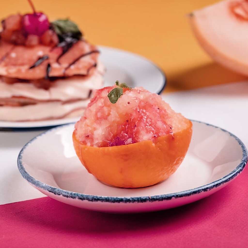 Zitrussorbet mit Melone
